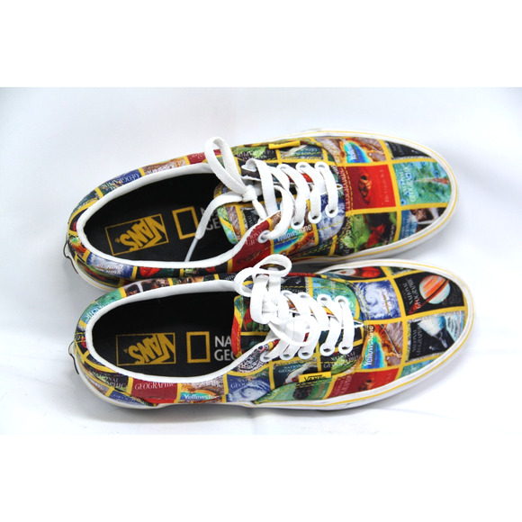 Vans Old Skool National Geographic Shoes Women 8.5 Men 7 All Over Print Magazine - Picture 5 of 7